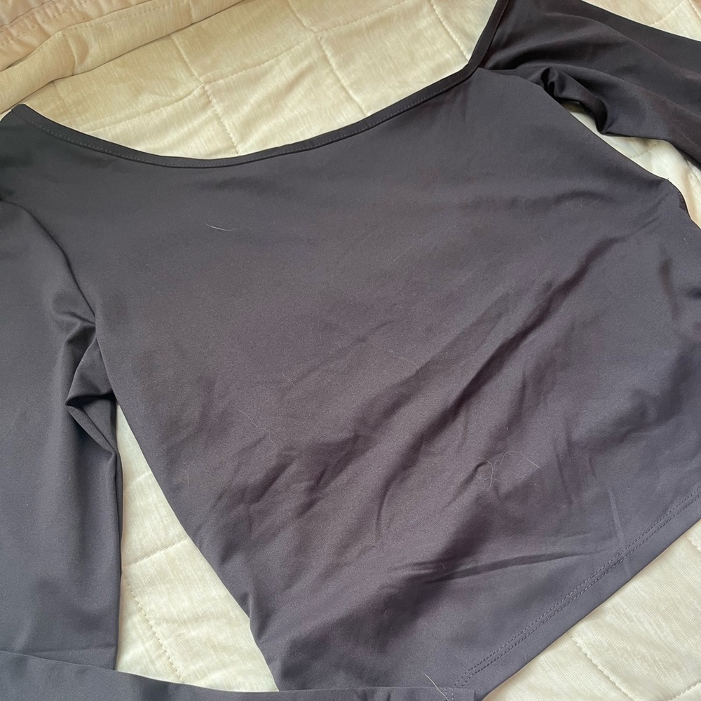 Cotton On Dark Charcoal Scoop Neck Top